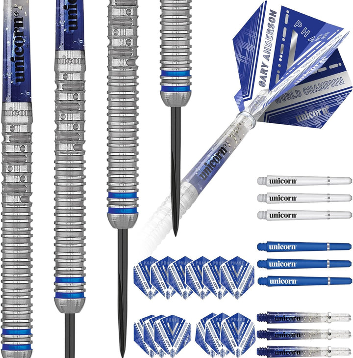 Unicorn Weltmeister Natur Darts 23 g blau / silber, 23 g blau / silber