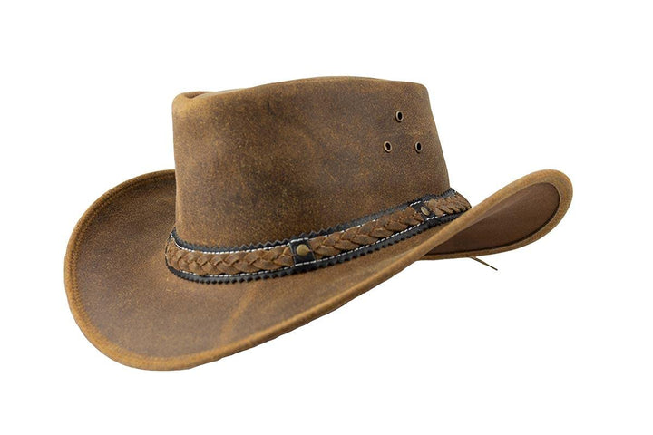Black Jungle ARAMAC Lederhut Cowboyhut Australienhut Hut L Tan, L Tan