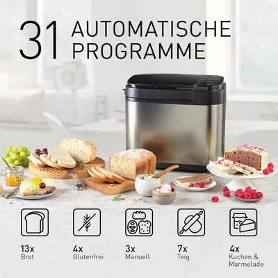 Panasonic SD-YR2550 Brotbackautomat (31 Programme, 13 Automatikprogramme, glutenfrei backen, Hefe-Ve