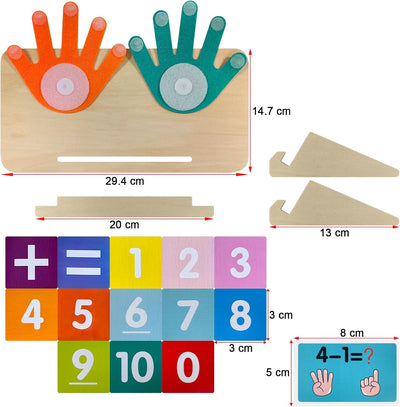 YATOSEEN Montessori Mathematik Spielzeug für Kinder, Pädagogisches Lern Spielzeug aus Holz mit Zahle