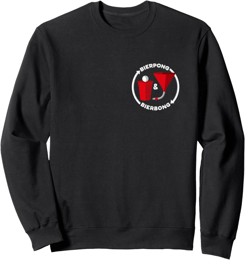 Bierpong und Bierbong Turnier. AM PM Beer Bier Fun 2-seitig Sweatshirt