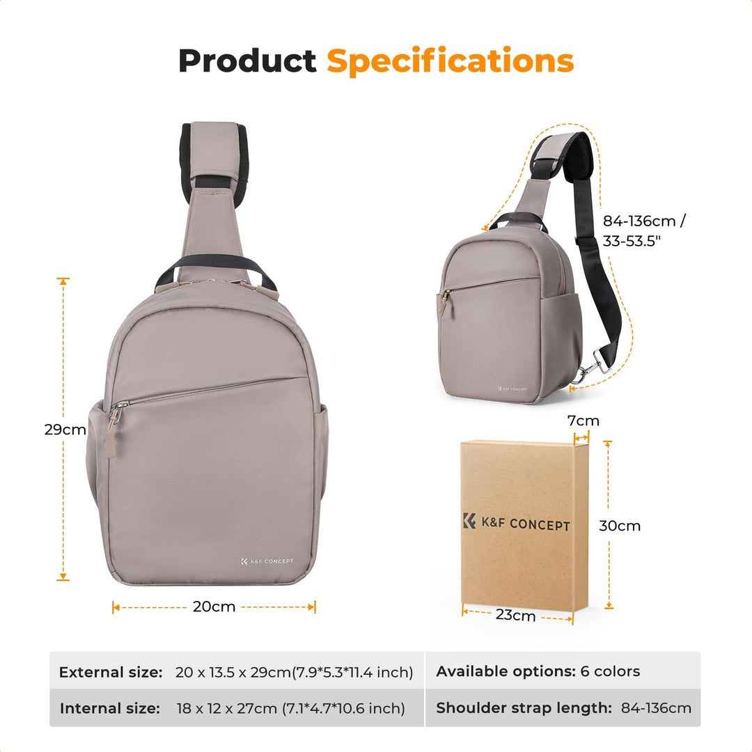 K&amp;F CONCEPT Kameratasche, Kamera Sling Tasche Schultertasche Fotorucksack Klein, Wasserdichter Kamer