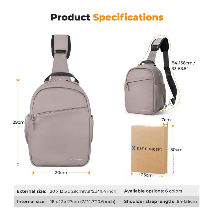 K&amp;F CONCEPT Kameratasche, Kamera Sling Tasche Schultertasche Fotorucksack Klein, Wasserdichter Kamer