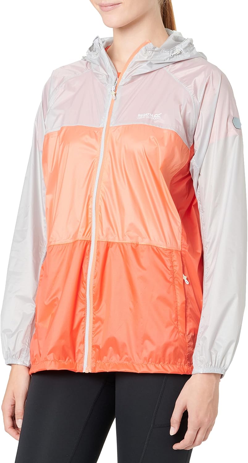 Regatta Damen Pack It Pro JKT, 40 Cyberspace / Fusion Coral/Neon Peach