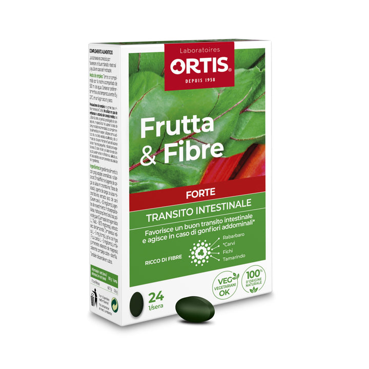 Ortis Frutta&Fibre Forte Integratore Transito Intestinale 24 Compresse