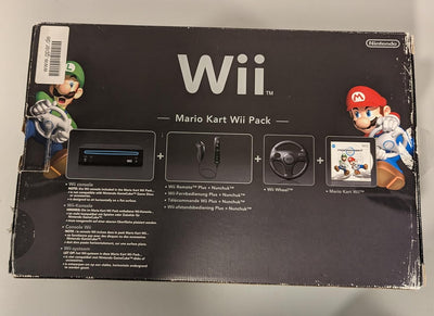 Nintendo Wii "Mario Kart Pack" - Konsole inkl. Mario Kart, Wii Wheel, Remote Plus Controller, schwar