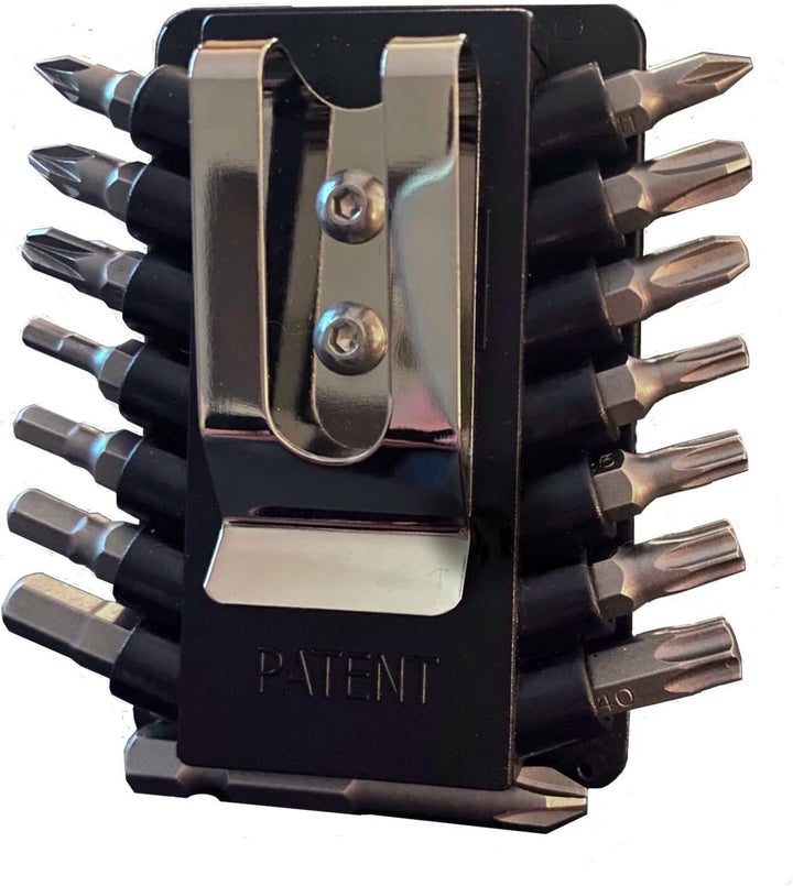 MagClip Magnetischer Bithalter mit 14 tlg. Bitsatz | starker Neodym Magnet | hält kleine Werkzeuge |