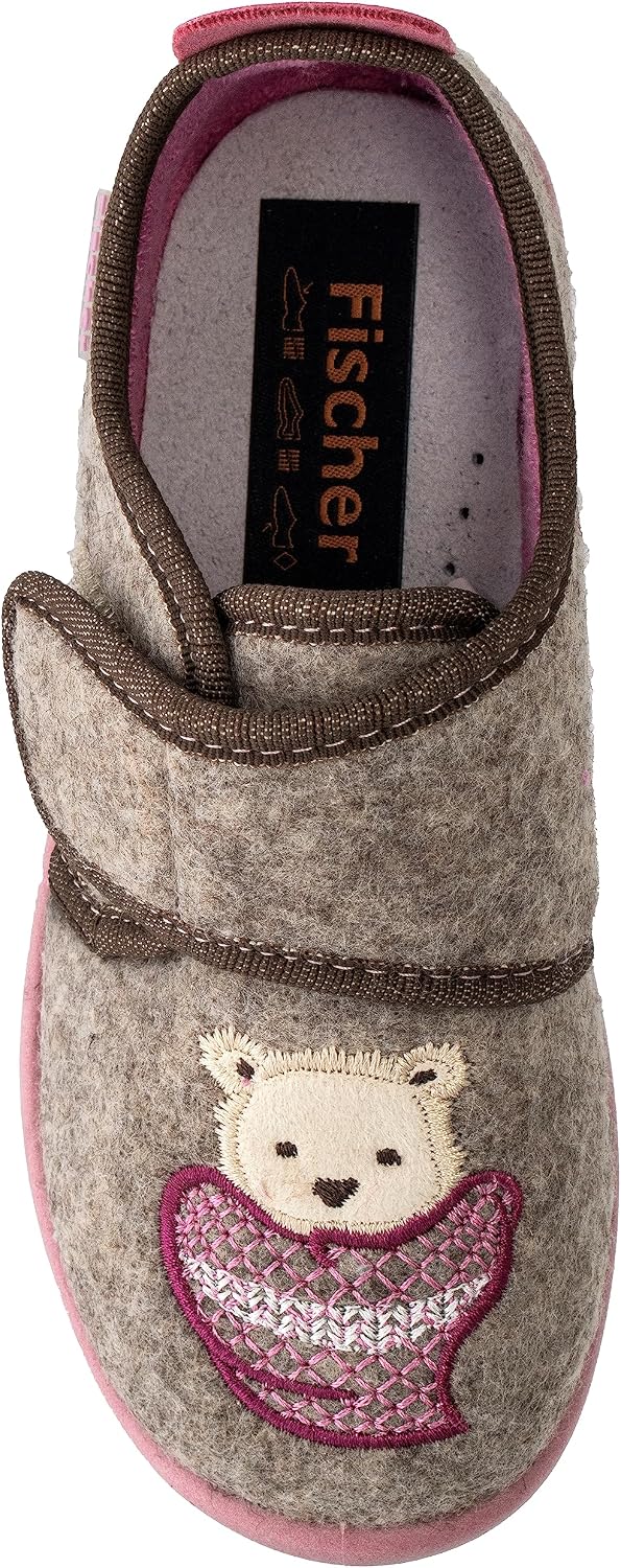 Fischer Markenschuh Mädchen Softer Hausschuh 32 EU Natur, 32 EU Natur