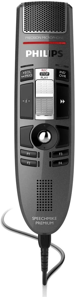 Philips LFH3510 SpeechMike Premium USB-Diktiermikrofon Präzisionsmikrofon 4-Positions-Schiebeschalte