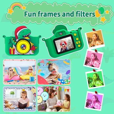 MYSTILUCK Kinderkamera, 1080P HD Digitalkamera für Kinder mit 2,0"-Bildschirm & 32GB-Karte, Fotoappa