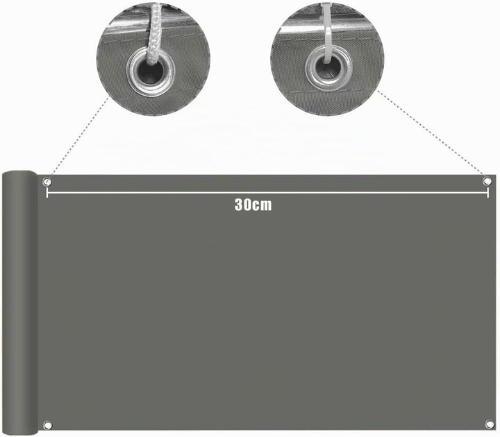 Balkon Sichtschutz Balkonabdeckung (390Grössen &amp; 8 Farben) Balkonverkleidung Ohne Bohren blickdichte