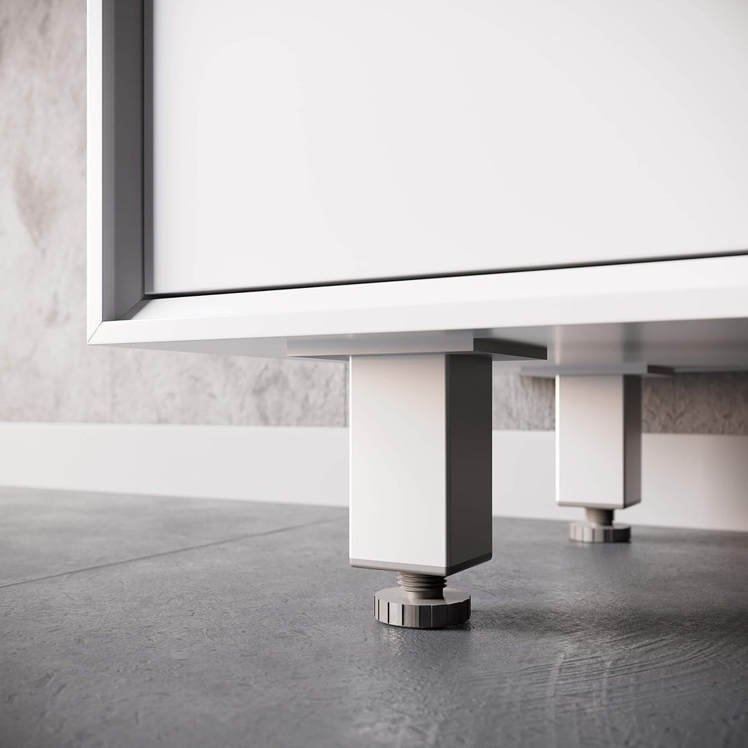 Sossai Exklusiv Möbelfüsse E4MF, höhenverstellbares 4er Set, Höhe: 200 mm, aus Aluminium 45 x 45 mm