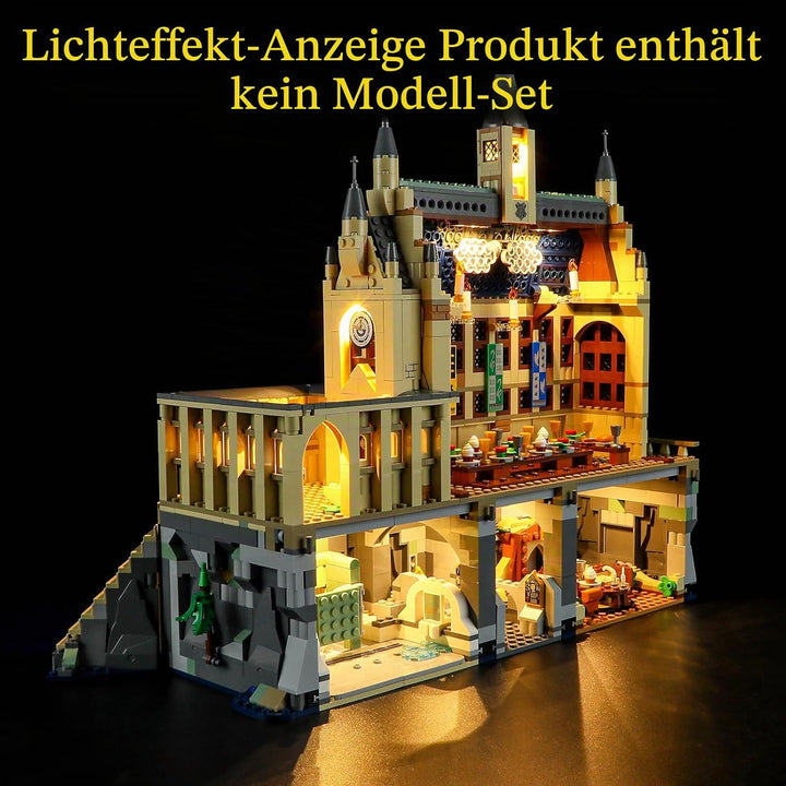 GEAMENT Ver.2024 LED Licht-Set Kompatibel mit Lego Harry Potter Schloss Hogwarts Die Grosse Halle 76