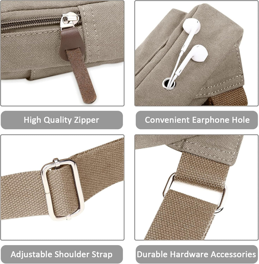 DORRISO Mode Herren Brusttasche Elegant Umhängetasche Reise Schultertasche Leichte Casual Urlaub Wan