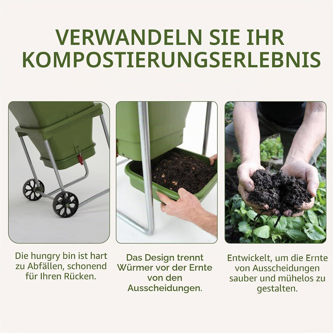 Hungry Bin Wurmkomposter für reichhaltige Vermicompost