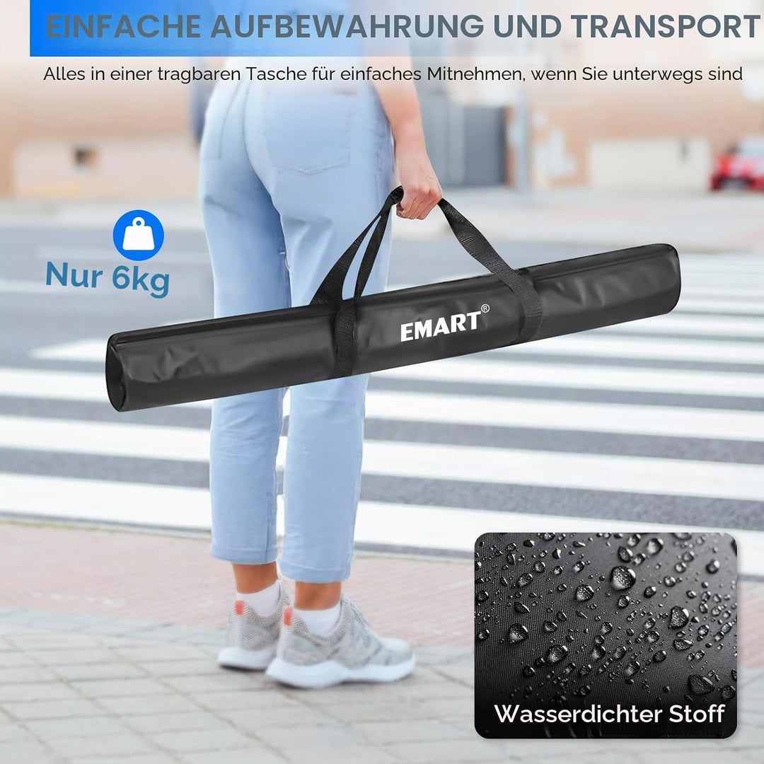 EMART Foto Hintergrund Ständer 3 m x 2,4 m (B x H), Verstellbare Hintergrund Ständer mit 2 Sandsäcke