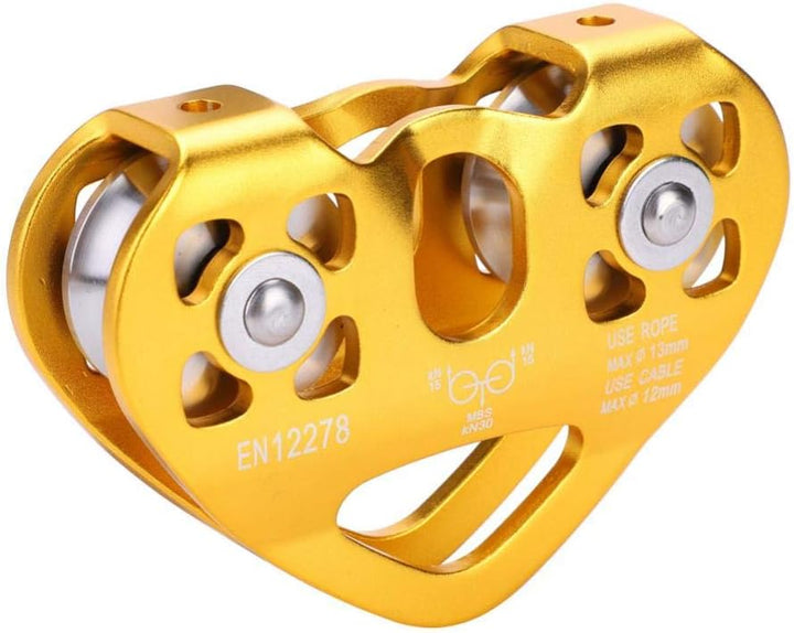 Alomejor Professionelle Klettern Seilzug Seilrolle 30KN Laufkatze Herzform für Klettersteige im Frei