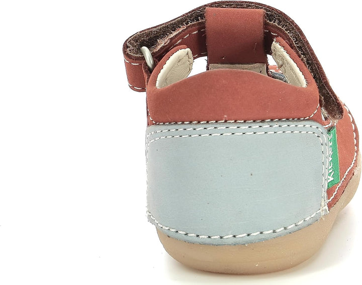Kickers Unisex Kinder Sushy Mary Jane Schuh 18 EU Marron Bleu Beige, 18 EU Marron Bleu Beige