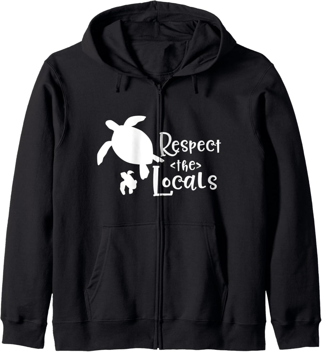 Respektiere die Einheimischen Kapuzenjacke