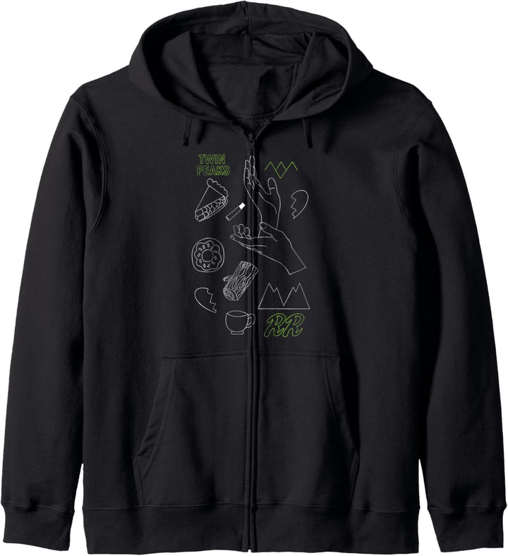 Twin Peaks Elemental Diner Town Line Art Kapuzenjacke