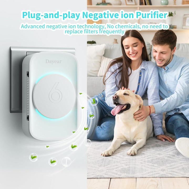 Ionisator Luftreiniger,Filterlos,17dB,3Pcs Plug & Play Air Purifier | Mini Luftreiniger steckdose fü