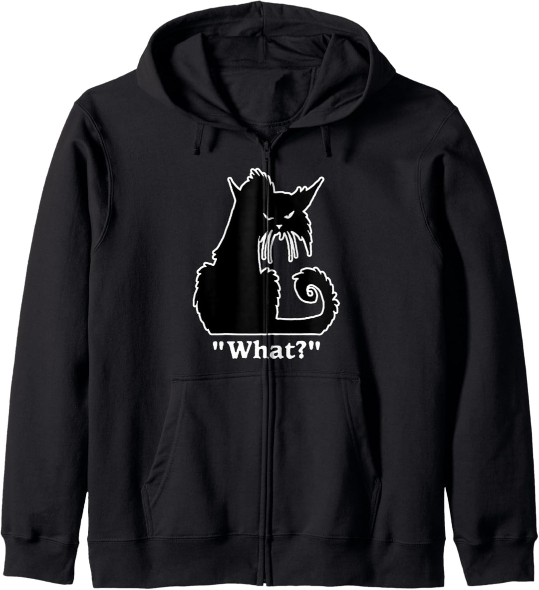 lustiges Katze What T-Shirt Kapuzenjacke