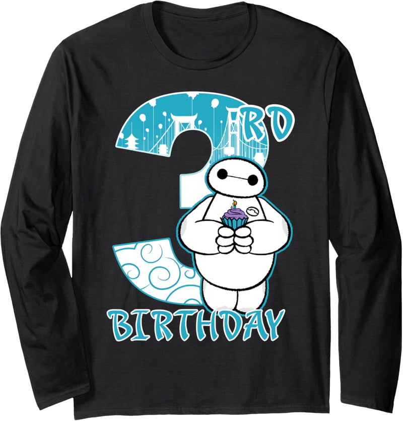 Disney Big Hero 6 Baymax 3rd Birthday Portrait Langarmshirt