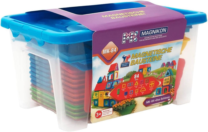MAGNIKON Magnetische Bausteine 35, 84 Teile - Kinderspielzeug ab 3 Jahre, Magnete Kinder, Magnet Spi