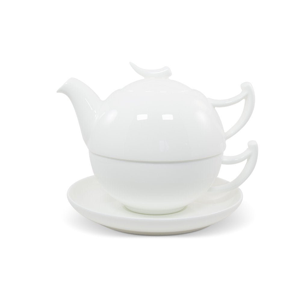 Tea for One Set weiss Epsilon Fine Bone China - TeaLogic