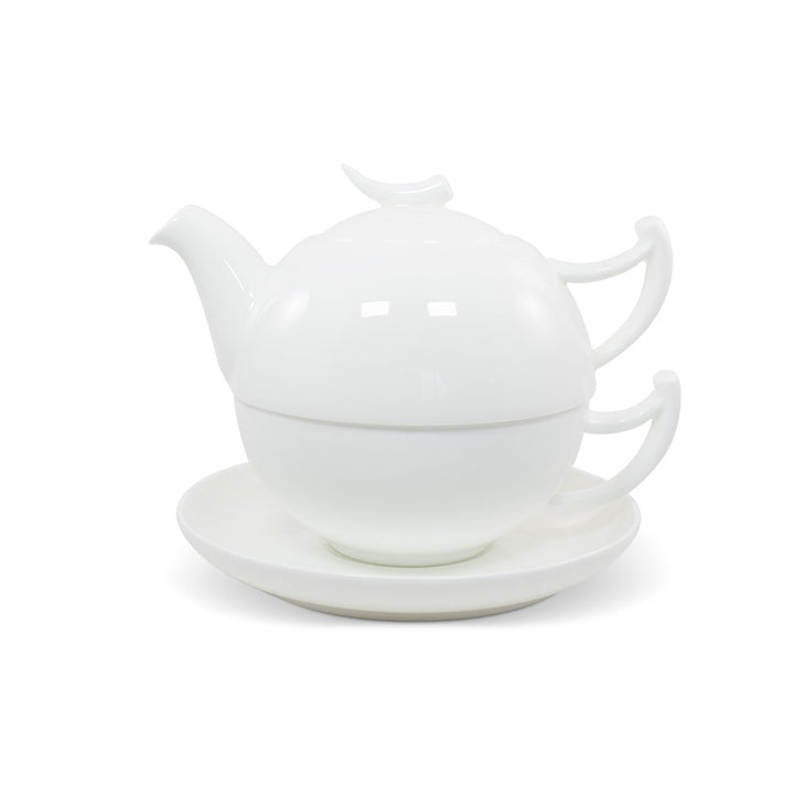 Tea for One Set weiss Epsilon Fine Bone China - TeaLogic