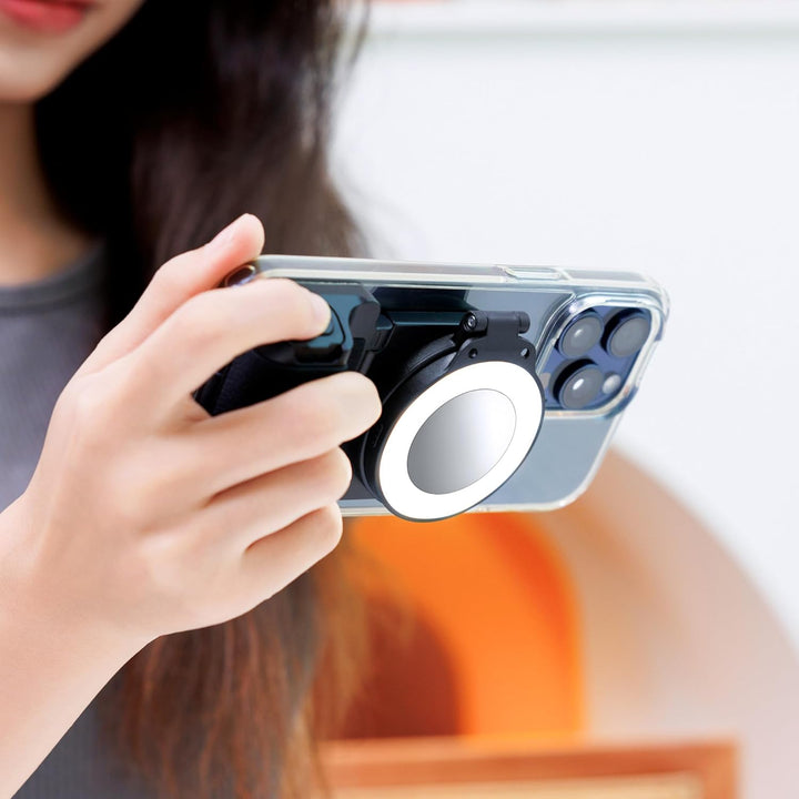 Magnetisches Handy-Selfie-Licht, Schwarz, Schwarz