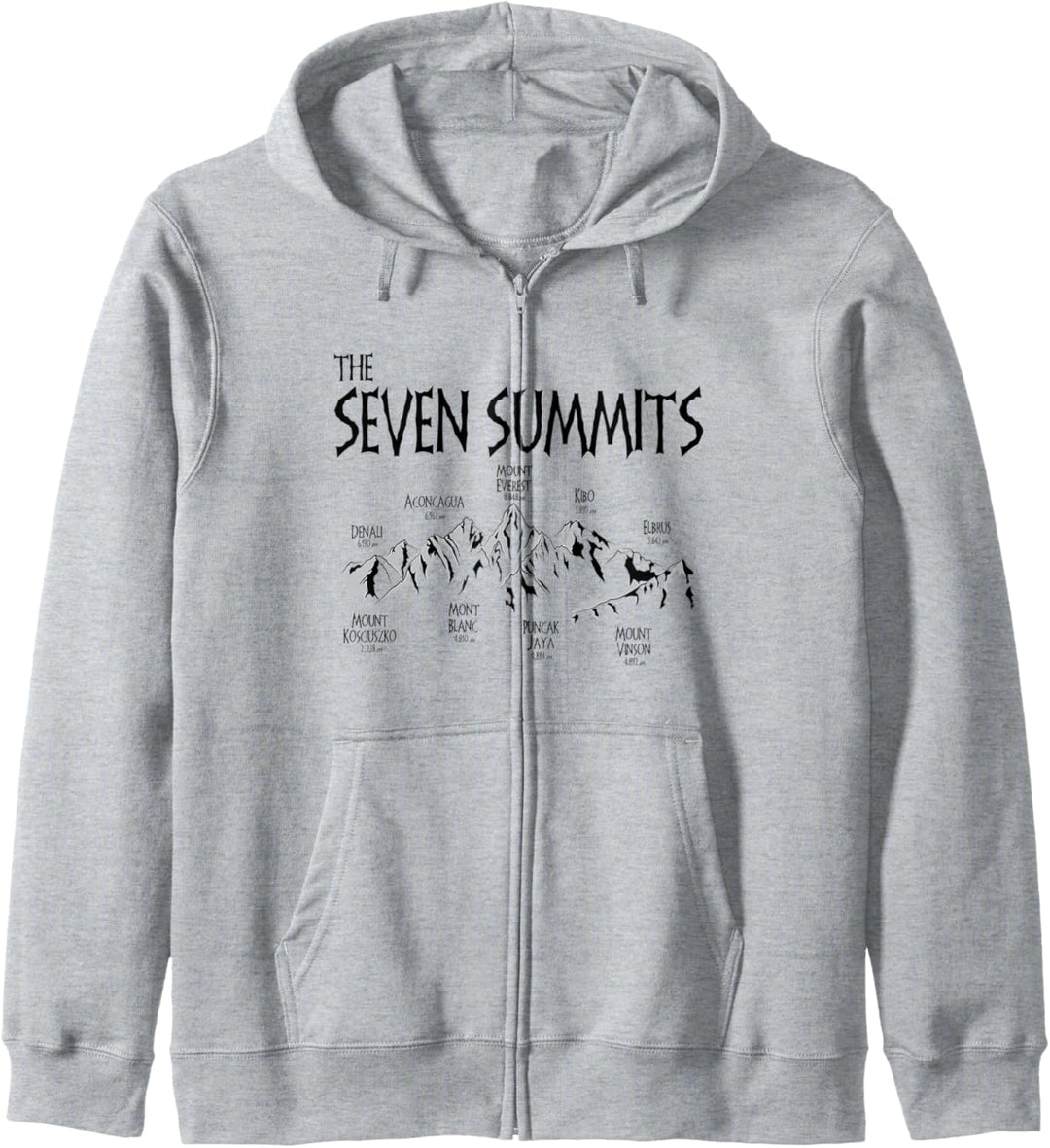 The Seven Summits - Mount Everest Mont Blanc Bergsteiger Fan Kapuzenjacke