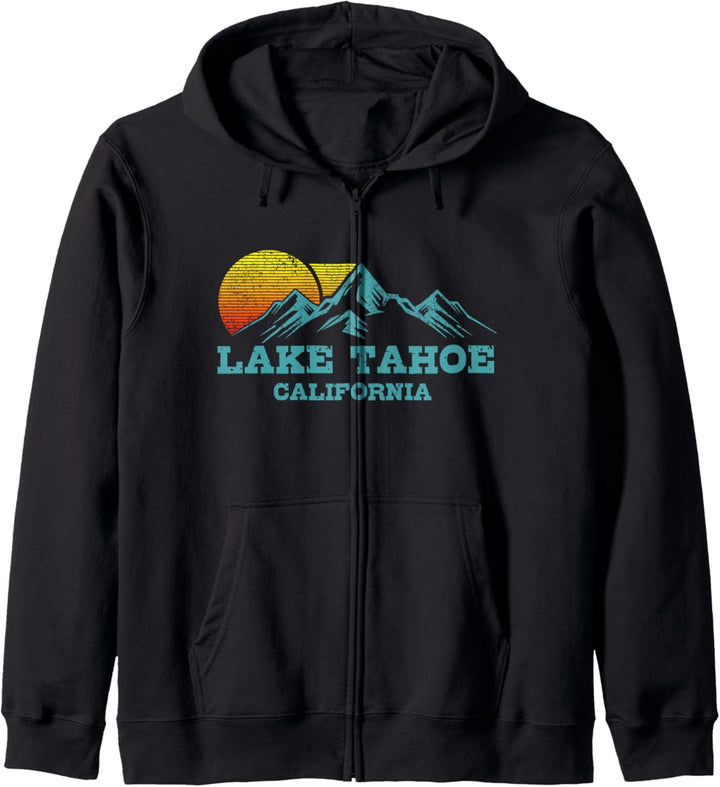 Lake Tahoe Kalifornien Vintage Souvenir Kapuzenjacke