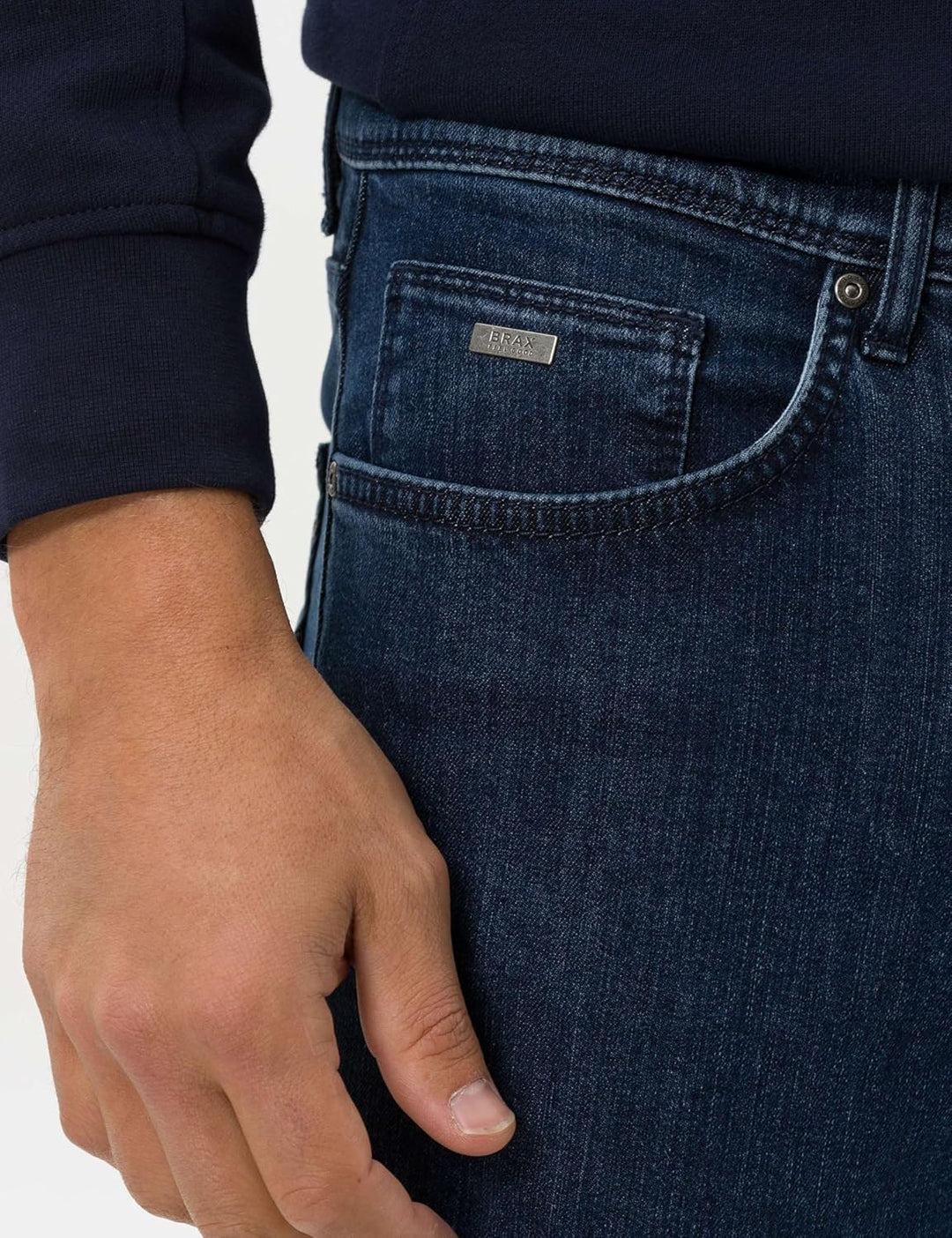 BRAX Herren Style Cadiz Masterpiece Five-Pocket Jeans 35W / 34L Dark Blue Used, 35W / 34L Dark Blue