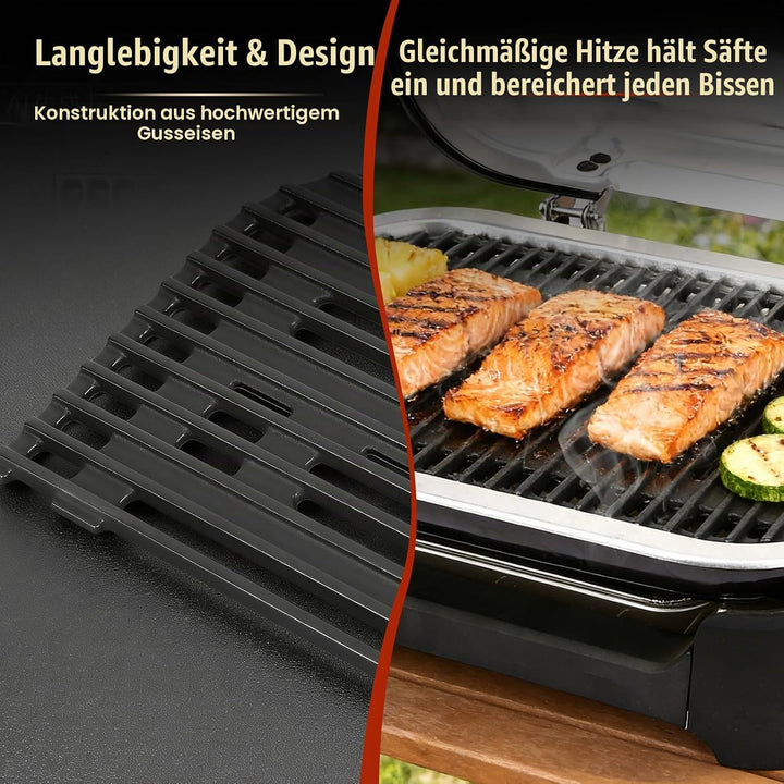 Denmay 28,5 x 43cm Gusseisen Grillrost für Weber Lumin Compact Outdoor Grills, Gusseisen rost Ersatz