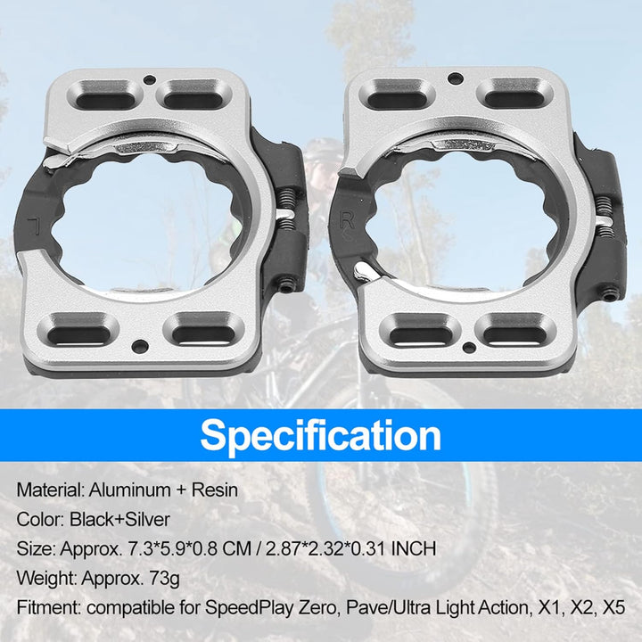 speedplay zer0 cleats + 1-Paar Schnellfreigabeschuhabdeckungsadapter für SpeedPlay Zero Fahrradkit,