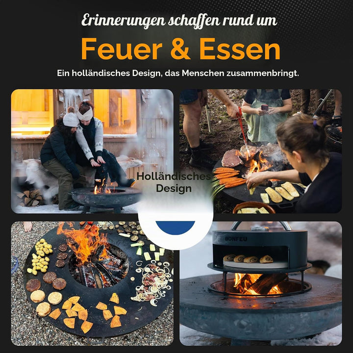 BonFeu Plancha Feuerplatte Ø80cm - 6mm Dick - Grillplatte Rund - Grillplatte für Feuertonne - Feuerp
