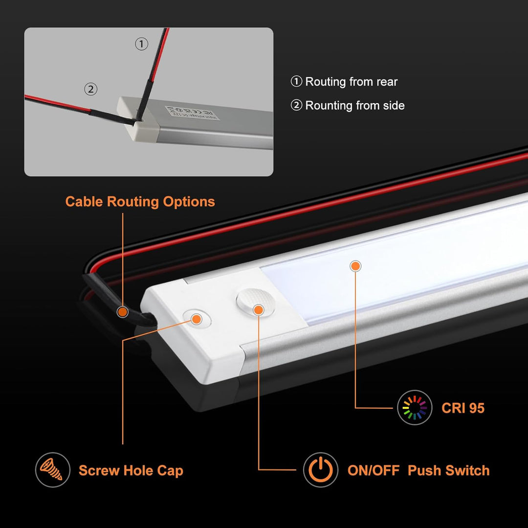 Obeaming 12V LED Unterbauleuchte Innenbeleuchtung 4,5W 470lm Wohnmobil Beleuchtung Leuchte, Led Auto