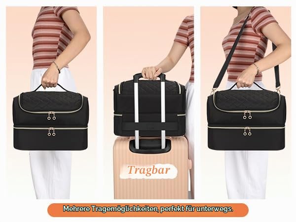 Nagellackaufbewahrung, Doppelschicht Nagellack Organizer Tasche Reise Nagellack Aufbewahrungsbox für