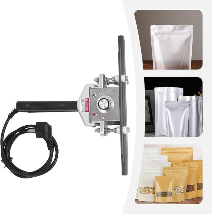 Handheld Heisssiegelgerät, 300mm (12"), 500W, 0-300℃, Versiegelungsgerät mit 1.8m langem Netzkabel,