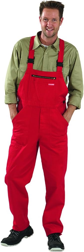 Planam Grösse 60 Herren BW 290 Latzhose mittelrot Modell 0123, 60