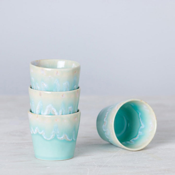 Grestel - Produtos Ceramicos, S.A. Costa Nova »Grespresso« Espresso-Obere, aqua, ø: 67 mm, 6 Stück,
