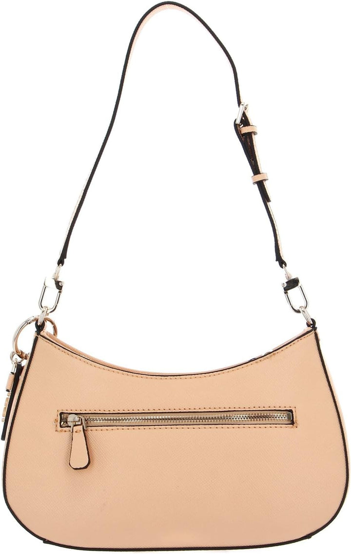 Guess Noelle Top Zip Shoulder Bag apricot cream