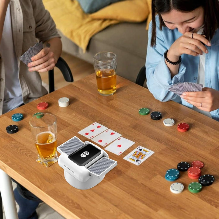 Automatischer Kartenmischer, Für 1-2 Spielekartensets, Wiederaufladbarer Automat mit Zwei Modi für P