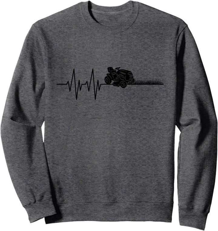 Rasenmähen Herzschlag Rasenmäher Rasentraktor Gartenpflege Sweatshirt