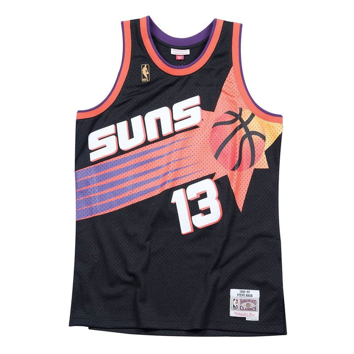 Mitchell & Ness Herren 2.0 P. Suns S. Nash T-Shirt (1er Pack) S Schwarz Orange, S Schwarz Orange