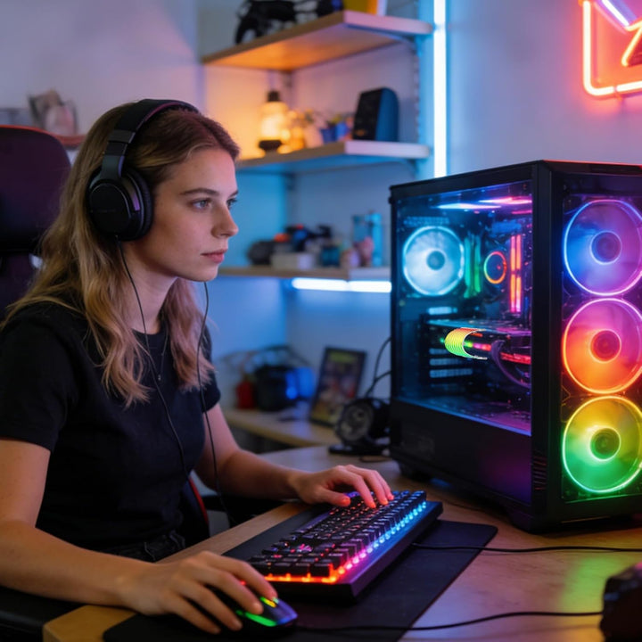 RGB-LED-Streifen, Neon-Silikonkabel, 24-polig, Kabelabdeckung für Motherboards, für Grafikkarte, Com