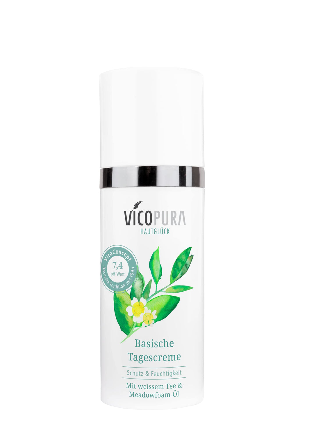 VICOPURA Tagescreme, Basische Feuchtigkeitscreme, schnell einziehend, nicht nachfettend, Feuchtigkei