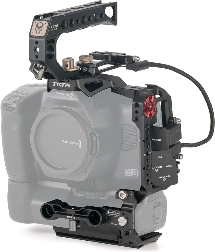 Tilta Camera Cage Basic Kit für BMPCC 6K Pro mit Schnellwechselgriff, HDMI 90-Grad-Adapter TA-T11-B-