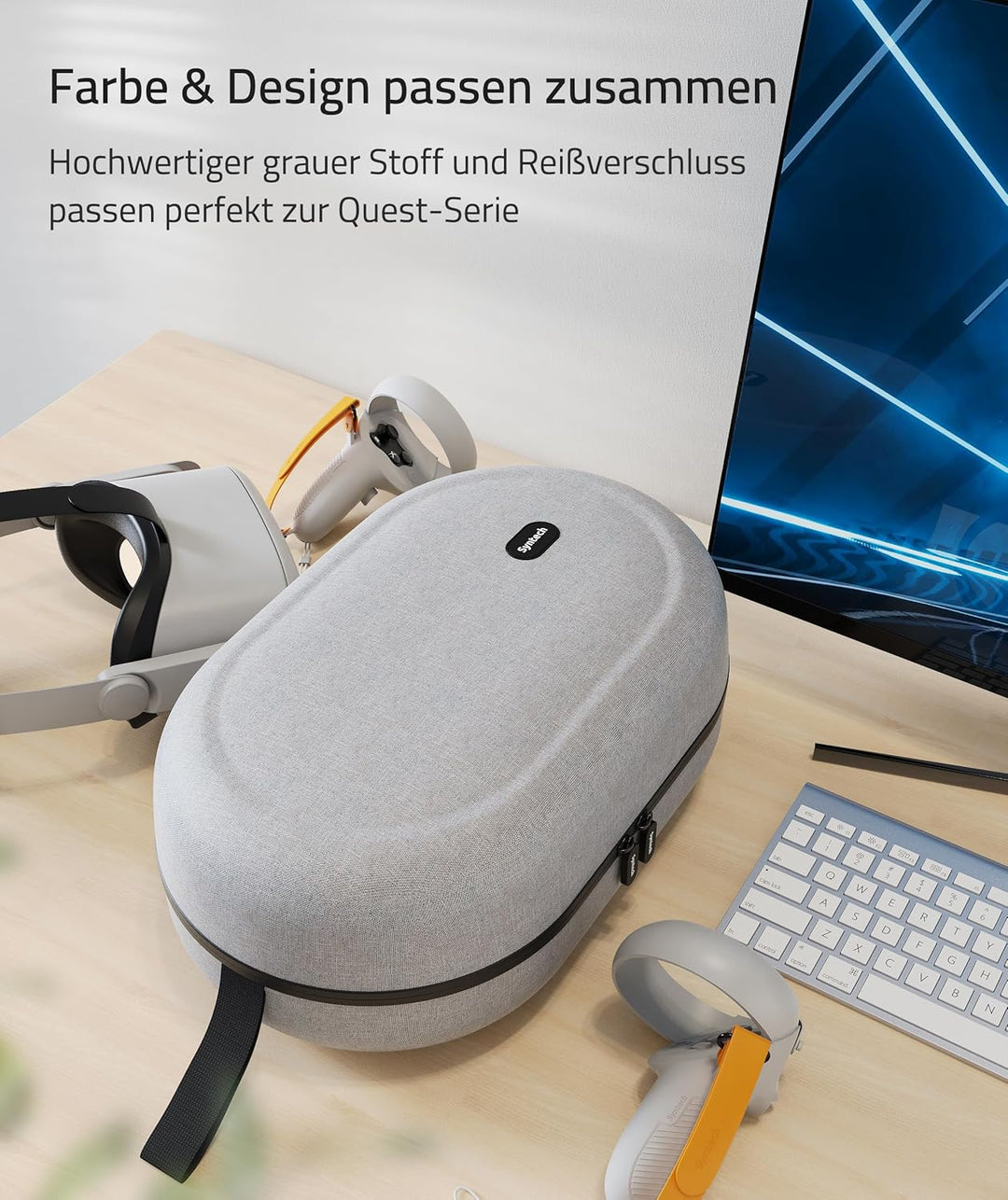 Syntech Gross Tragetasche Kompatibel mit Oculus/Meta Quest 3, Quest2/Pro Zubehör PICO4 VR Headset mi